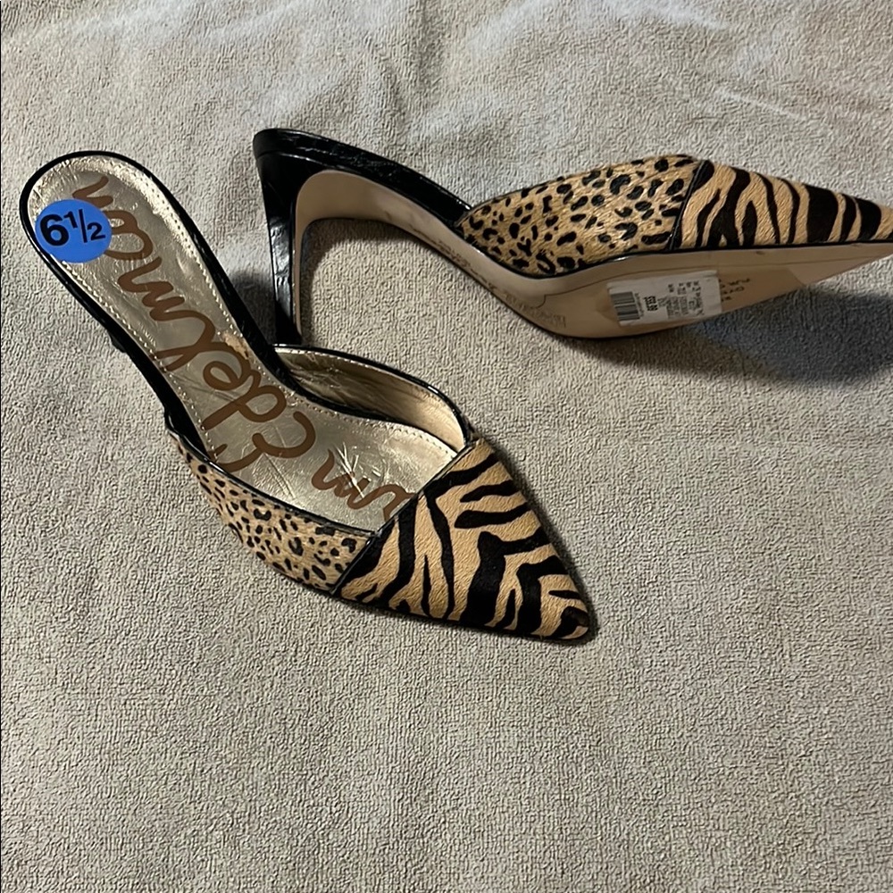 Sam Edelman Black and Tan Heels sz 6.5